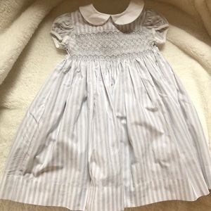 Acanthe French gray striped dress never worn 6mos